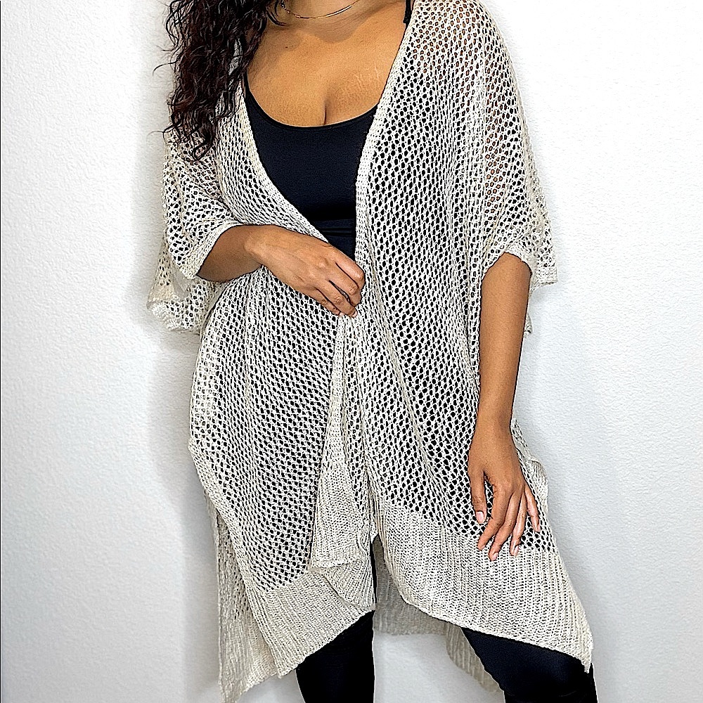 Open Knit Kimono